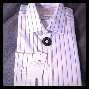 Hawes & Curtis Blue & Green Shirt - Easy Iron